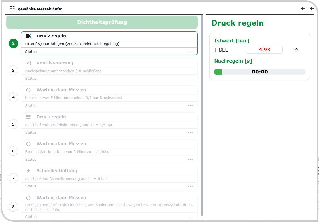 BrakeBEE guided application on a tablet