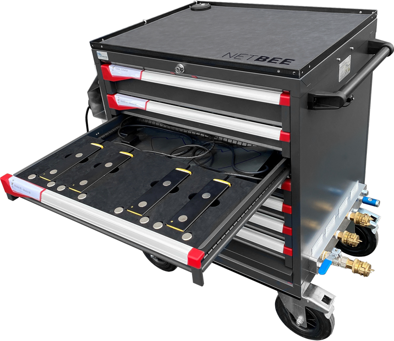BrakeBEE measuring trolley with wireless equipment