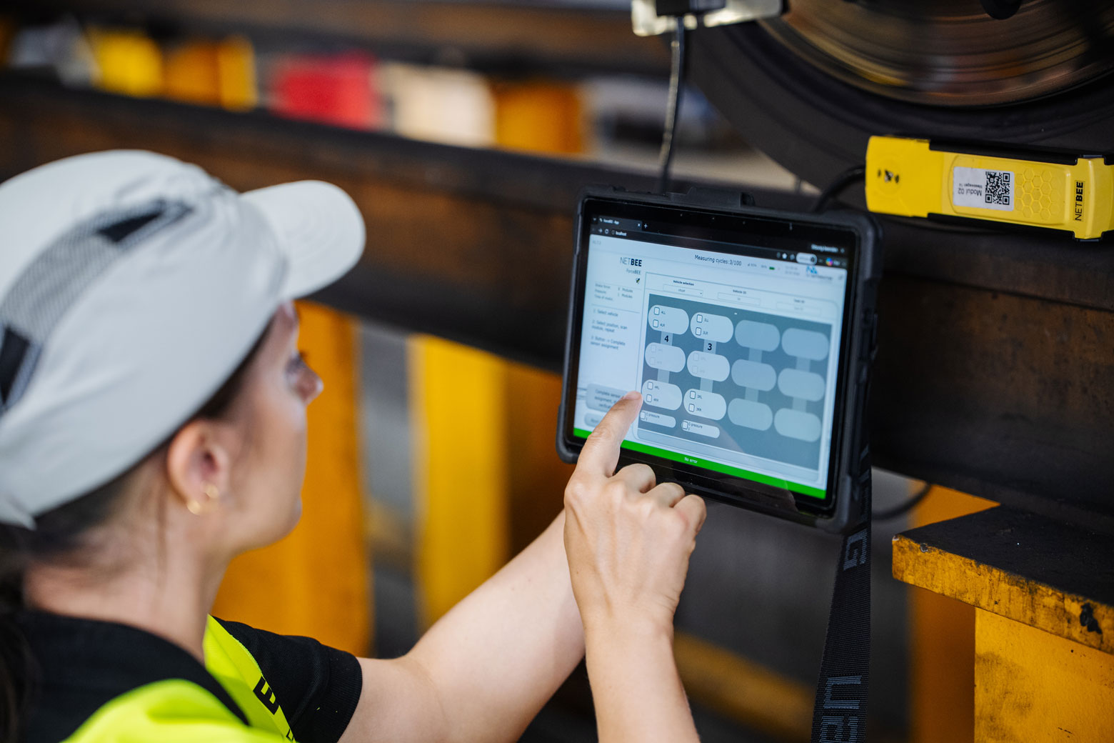 Guided BrakeBEE test on a tablet